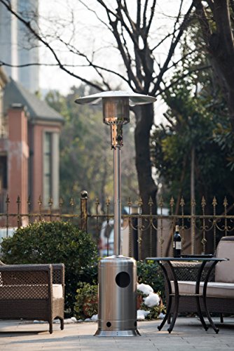 Legacy Heating 47,000 BTU Patio Heater, Stainless Steel
