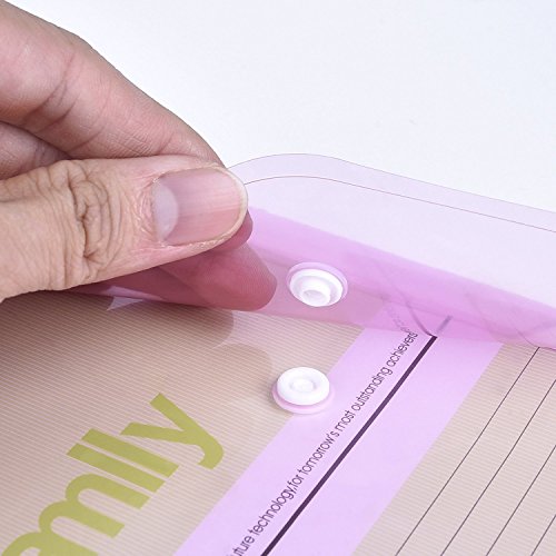 image for Bekith Clear Document Folder with snap Button,Premium Quality Poly Env