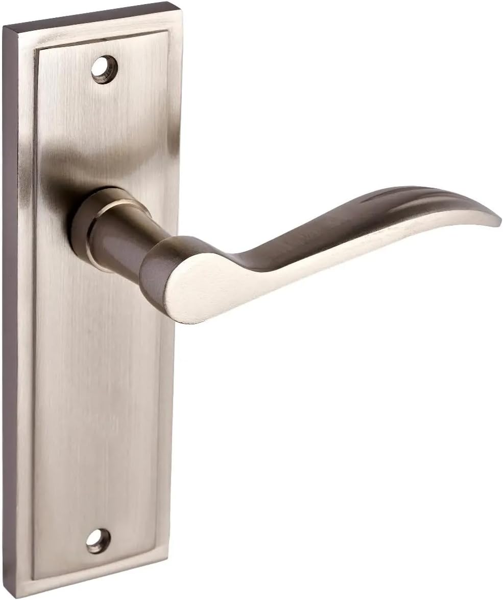Designer Levers Berkeley Modern Design Lever Door Handle 1 Pair Satin Nickel