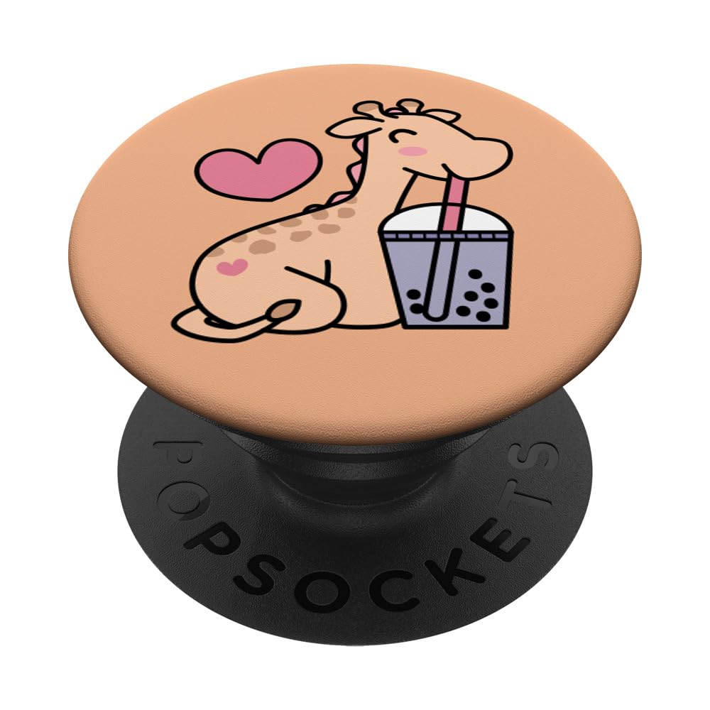 Boba Tea - Cute Kawaii Giraffe Bubble Tea PopSockets Adhesive PopGrip