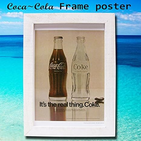 Amazon コカコーラ アメリカン フレーム ポスター Real Mc 02 ボトル ポスター インテリア おしゃれポスター コカコーラ グッズ アメリカンダイナー アメリカン雑貨 アメリカ雑貨 コカ コーラ アートフレーム ポスター オンライン通販