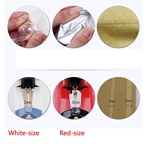 12" Impulse Sealer, Ship from US, OMGOD 300mm Bag Heat Sealer Capper, Hand Sealing Machine Reseals Plastic Mylar and Cereal Bags Snack Food with Replacement Element Grip and Teflon