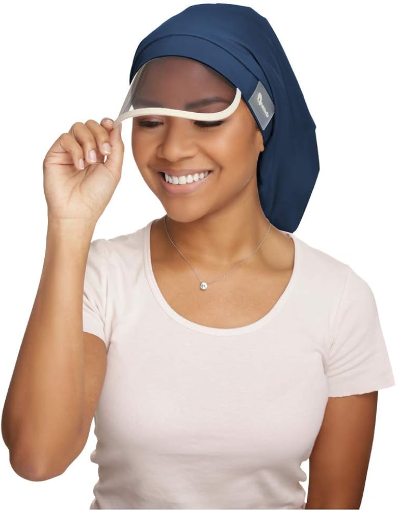 Hairbrella XL Women’s Rain Hat, Waterproof, Sun Protection, Satin-Lined, Packable, for Voluminous and Long Hair (Teal, XL): Clothing