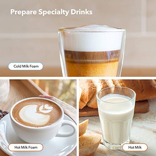 image for Milk Frother, TaoTronics Automatic Electric Milk Steamer For Hot Or Co