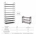 Plemo 10 Tiers Shoe Rack, Non-Woven Fabric Shoe Tower Organizer Cabinet, Space Saving Shoe Standing Storage, Waterproof and Durable, Tool-Free Assembly