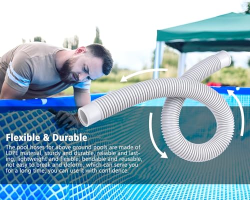 CIPU Pool Hose Kit 1-1/2 Inch, Above Ground Pool Filter Hose Replacement photo 9