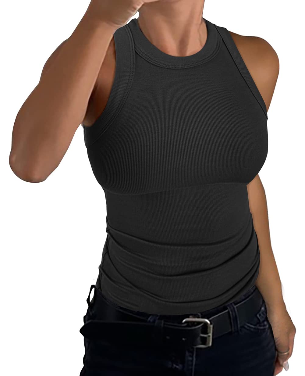 Nautica Women's Basic Knit Sleeveless Tank Top – Gray, Multiple Sizes XS-XXL (I23)