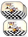 Placemat Set 4 Pcs Fat French Chef Kitchen Place Mats Placemats Bistro Decor