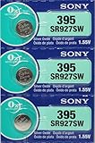 Sony 395 - SR927SW Button Cell Zero Mercury Batteries X 3