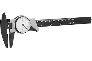SHANRYA Dial Caliper, 6" / 150mm Metric Dial Caliper 0.1mm Precision Dial Vernier Caliper with Feeler Gauge for Internal,External Measuring Tool Combination Reading Scale