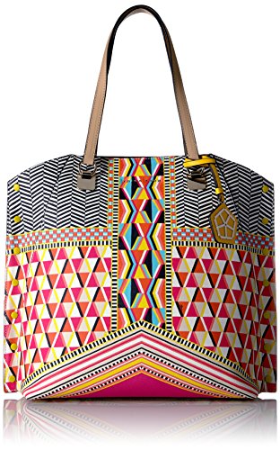 trina turk azulejo bungalow กระเป๋าสะพายไหล่(tote) coral