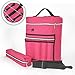 Stitch Happy Knitting Bag (Fuchsia): 7 Pocket Yarn Bag, Crochet Bag, Yarn Storage, Crochet Storage