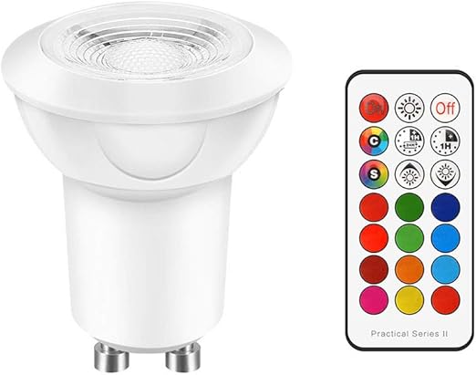 luz led rgb de 3 w con control remoto