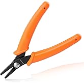 LEONTOOL 5.5 Inch Thin Flat Nose Pliers With Smooth Jaw - Precision Jewelry and Craft Making Tool for Wire Straightening - Duck Billed, Chain Nose, Micro Pliers