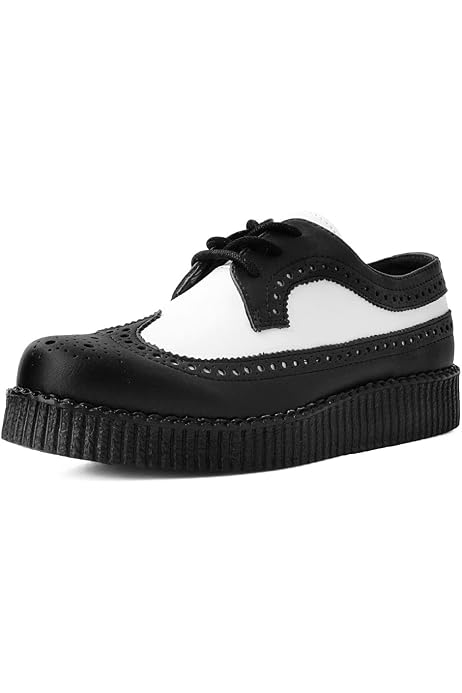 Wingtip Viva II Low Creeper Shoes Black 