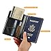 Passport Cover Holder Travel Wallet for Men & Women - Leather Passport Case- Securely Holds Passport, Business Cards, Credit Cards, Boarding Passes (Don't Touch Me)