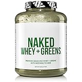 Naked WHEY + Greens - Grass Fed Whey Protein and Organic Super Greens - Non-GMO, Gluten-Free, Soy Free - No Artificial Flavors, Sweeteners, or Colors - 5LBS - 63 Servings