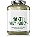 NAKED WHEY + GREENS - Grass Fed Whey Protein and Organic Super Greens - Non-GMO, Gluten-Free, Soy Free - No Artificial Flavors, Sweeteners, or Colors - 5LBS - 63 Servings