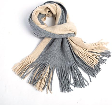 Scarf, Hip Solid Sheer Cashmere Pashmina Fringe Scarf Long Square Knit Outdoor Winter Shawl Vintage Warm Soft Tassel Women Lightweight Scarves