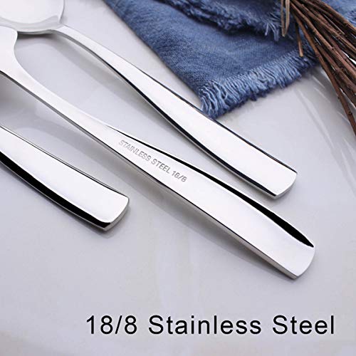 Dinner Spoon Set 12 Piece 18/8 Stainless Steel Silverware Flatware 7.3-inch Table Dessert Spoons Only Service for 12… - Image 4