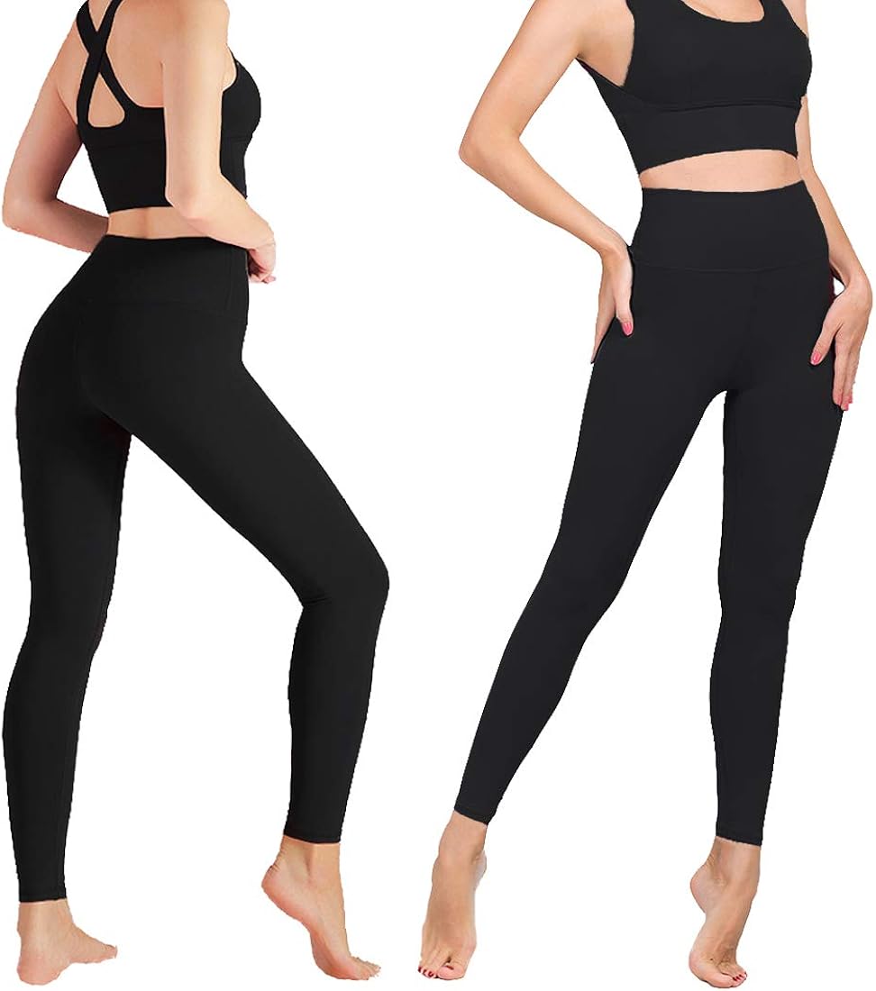 we fleece High Waisted Capri Leggings for Women - Tummy Control Workout Yoga Pants Athletic Sport 1/2/3 Pack Women's Leggings : Clothing
