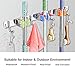 KURTVANA Mop Broom Holder Wall Mount Organizer Storage, Easy Install Screws or Self Adhesive Stainless Steel Tools Hanger for Kitchen Bathroom Closet Office Garden with 3 Racks 4 Hooks