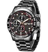 LIGE Orologio Uomo Cronografo In Acciaio Inossidabile - Impermeabile, Quarzo Giapponese, Quadrante Sportivo Con Cronometro E Data, Luminoso, Regalo Perfetto - 5