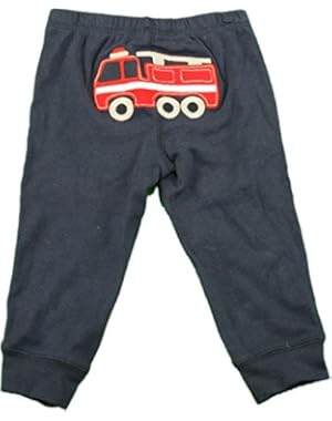 Carter's Baby Boy Size 9 Months Fire Truck Legging Pants Navy
