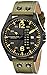Stuhrling Original Men's 699.03 Aviator Quartz Day and Date Watch With Green Leather Band