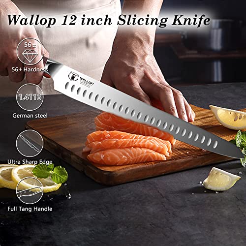 WALLOP Slicing Carving Knife 12 inch Meat Cutting Knife Brisket Knife