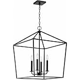Nuvo Emma - 4 Light Large Pendant-26.5 Inches Tall and 20 Inches Wide-Matte Black Finish -Traditional Installation