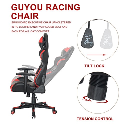 Guyou-Racing-Office-Chair-Executive-Swivel-Leather-Chair-Home-Gaming-Chair-Ergonomic-Design-Racing-Gaming-Chair-High-Back-Computer-Chair-With-Lumbar-Support-and-Headrest