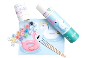 Pink Picasso Kits Paint by Number for Kids Ages 5-12 | DIY 8x10 Beginners Kids Paint Set Color by Numbers Canvas Painting Kits | As Seen On Shark Tank & Oprah's Favorite Thing| (Floating Fun)