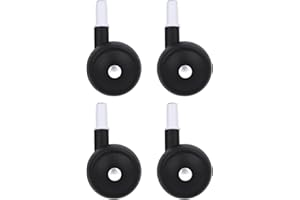 4pcs Baby Walker Replacement Wheels, Black Baby Universal Replacement Wheels Plastic Casters for Strollers Learning Walkers