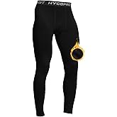 HYCOPROT Men's Thermal Compression Pants, Fleece Lined Athletic Tight Cold Weather Sports Leggings Winter Base Layer Bottoms