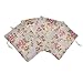 Erlvery DaMain Pack of 24pcs 8cmx14cm Roses Pattern Double Drawstring Cotton Linen Jute Cloth Sack Muslin Bags Jewelry Pouch Reusable Bags Souvenir Gift Bag