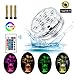 Submersible Swimming Pool Led Lights with Remote Controlled Powered by Battery RGB 16 Colors Changable Waterproof IP68 for Hut Tub Garden Halloween Home Decorations and Christmas Party 1 PACK