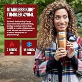 Thermos Stainless King Travel Tumbler 470ml Insulated Hot Cold Red view 2
