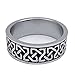 ELFASIO 8mm Men Celtic Knot Stainless Steel Ring Band Vintage Jewelry Us Size 8-15