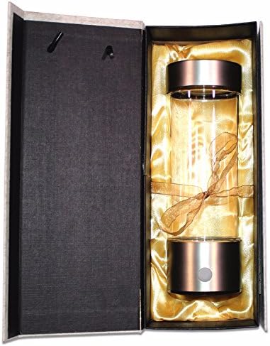 Portable Hydrogen Rich Water Ionizer Maker Transparent Water Bottle Cup with BPA-free Glass Large Capacity 450ml