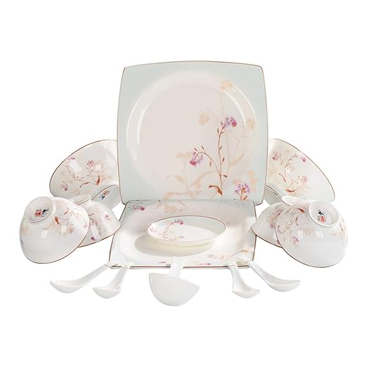 FDPVJSS Juego de Cena Combi-Set, tazones de Porcelana, Plato ...