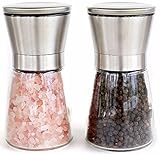 Brand New! Premium Hourglass Style Salt and Pepper Grinder Set by Simple Kitchen Products.
