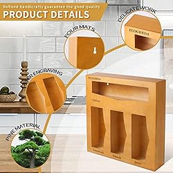 ECOGREDA Ziplock Bag Organizer, Wooden Baggie