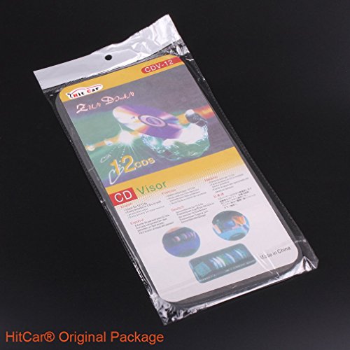 HitCar Car CD DVD Holder 12 Disc Storage Case Organizer Sun Visor Sunshade Sleeve Wallet Clips (Grey Color) - Thumbnail 3