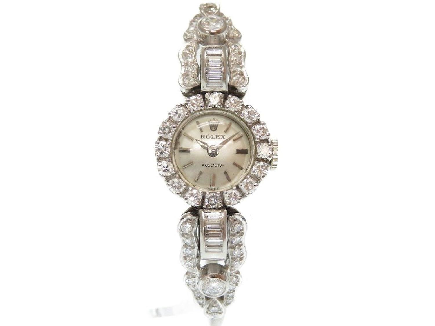 Rakuten ロレックス Rolex プレシジョン アンティーク 金無垢 腕時計 K18ホワイトゴールド ダイヤモンド レディース 0496 中古 B07fg7pthj Hermescolleges Ca