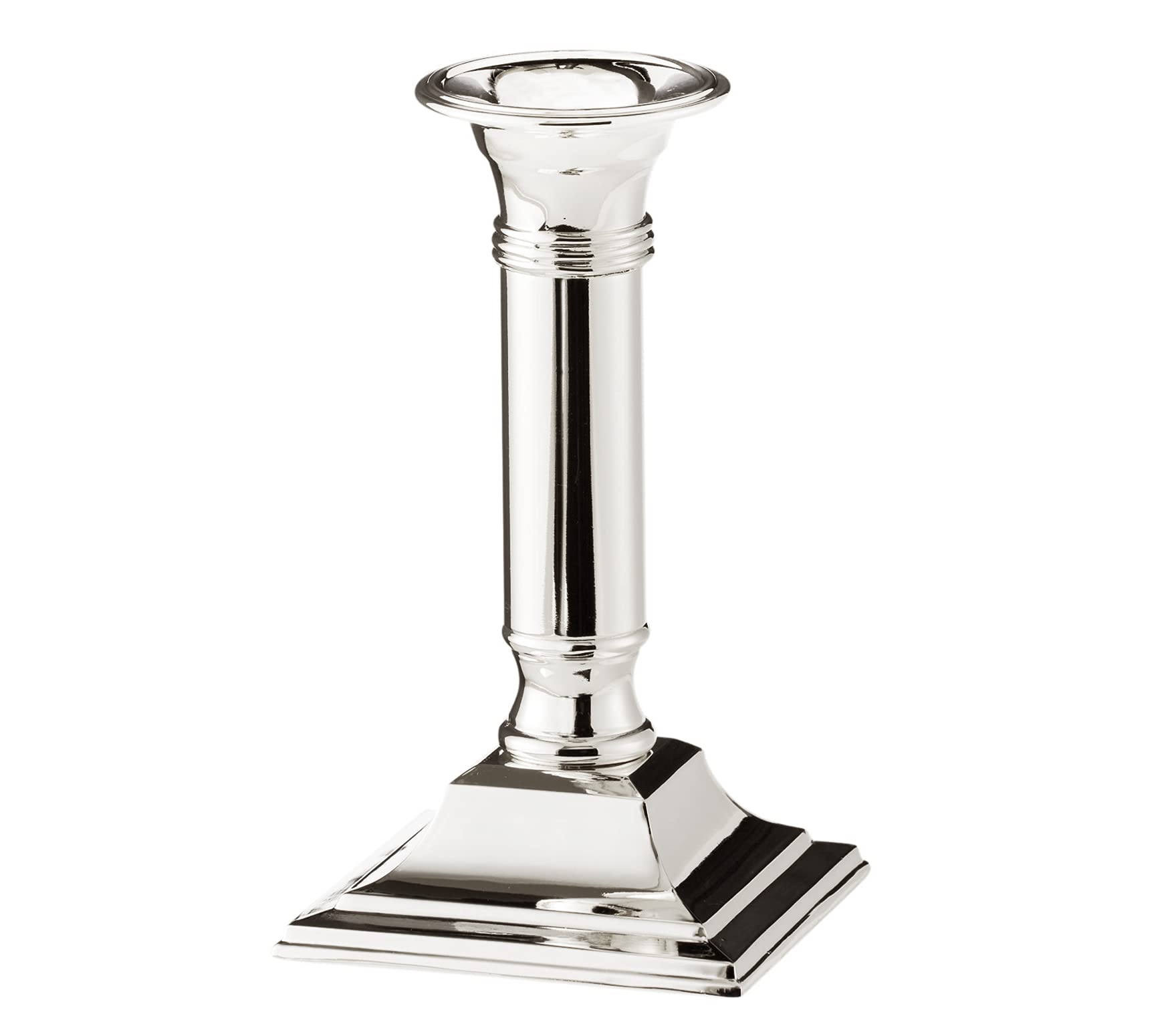 EDZARD Candlestick Lincoln, silver plated, tarnish protected, 6 in high