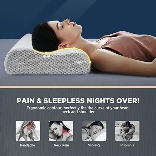 Osteo Adjustable Memory Foam Pillow with 6 Available Height, No Smell