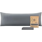 DOWNSTORIA Body Pillow Pillowcase, Ultra Soft Microfiber Long Pillow Cover, Envelope Closure Large Pillow Cases 20x54 inch (Dark Gray)
