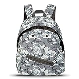 ZIPIT Grillz Backpack for Kids with Extra Side Pocket, Camo Grey