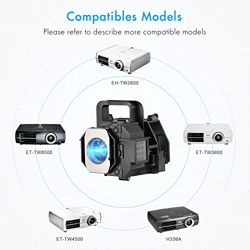 AWO Premium Replacement Projector Lamp Bulb with Housing For EPSON ELP-LP49/V13H010L49 PowerLite Home Cinema 6100 8100 8345 8350 8500UB, H291A H292A H337A H373B H700, EH-TW2900 TW3000 TW3200 TW3500 - Thumbnail 3